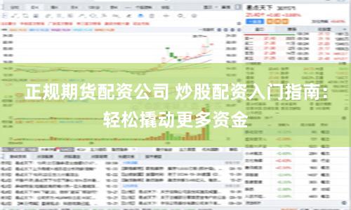 正规期货配资公司 炒股配资入门指南：轻松撬动更多资金